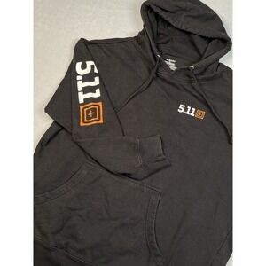 5.11 Tactical Scope Hoodie XL Black Cotton Blend Pouch Lightweight Pullover Logo